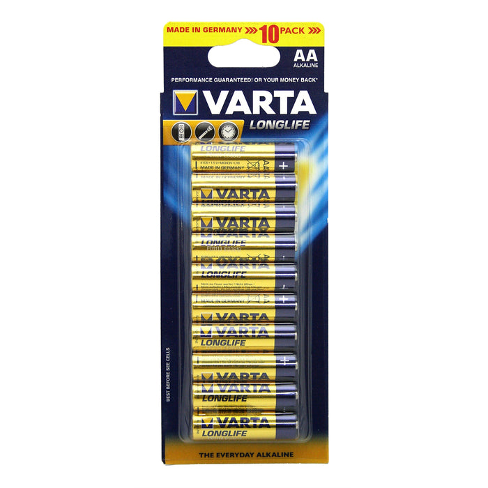 Varta Longlife Extra Alkaline AA Batteries - 8 Pack